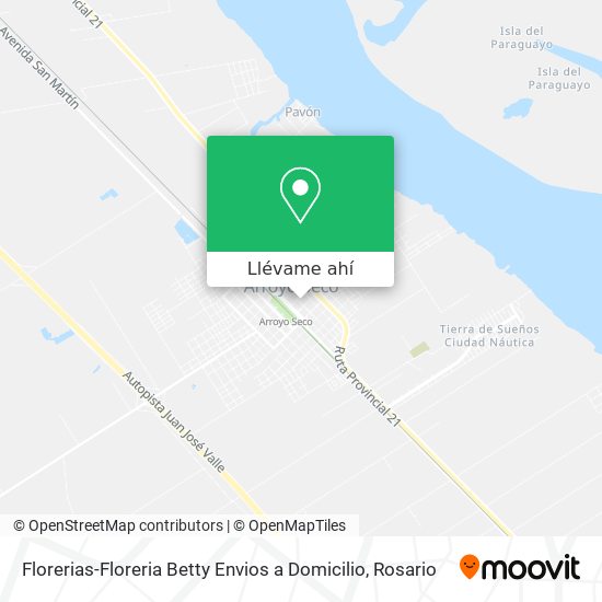 Mapa de Florerias-Floreria Betty Envios a Domicilio