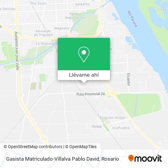 Mapa de Gasista Matriculado-Villalva Pablo David