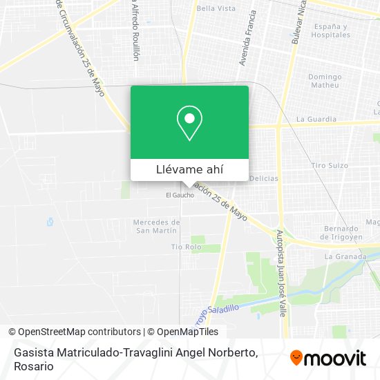 Mapa de Gasista Matriculado-Travaglini Angel Norberto