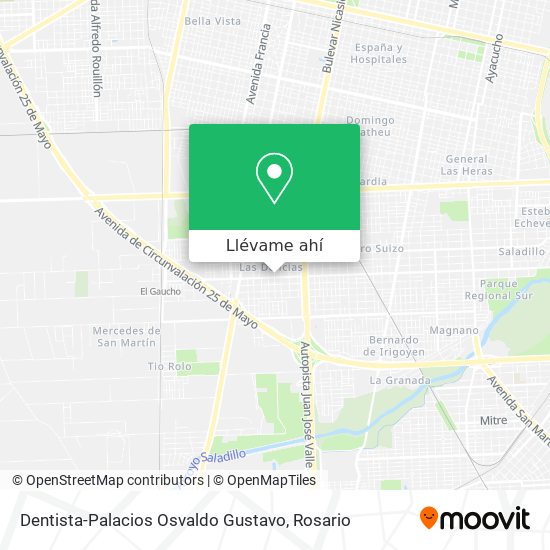Mapa de Dentista-Palacios Osvaldo Gustavo