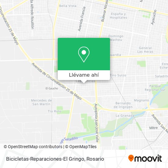 Mapa de Bicicletas-Reparaciones-El Gringo