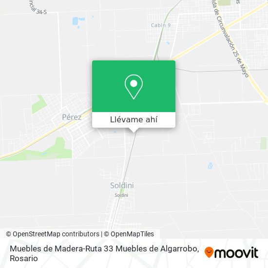 Mapa de Muebles de Madera-Ruta 33 Muebles de Algarrobo