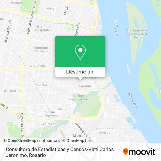 Mapa de Consultora de Estadisticas y Censos-Vinti Carlos Jeronimo