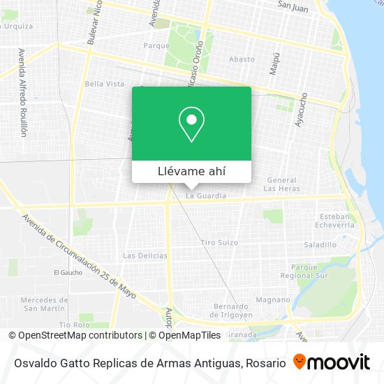 Mapa de Osvaldo Gatto Replicas de Armas Antiguas