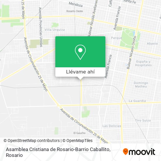 Mapa de Asamblea Cristiana de Rosario-Barrio Caballito