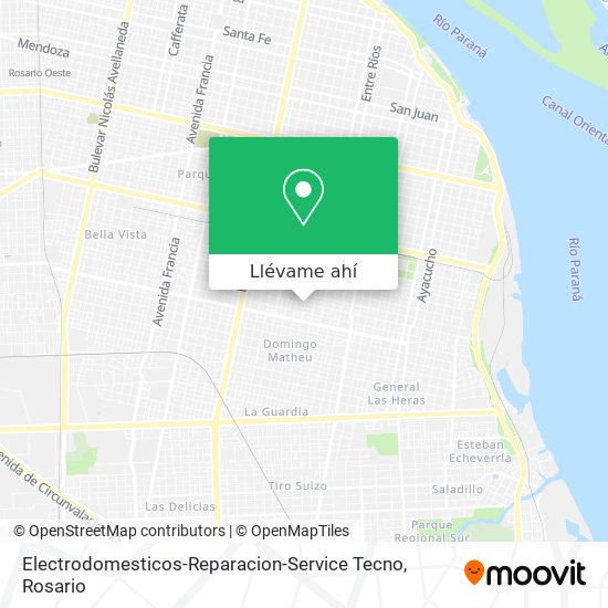 Mapa de Electrodomesticos-Reparacion-Service Tecno