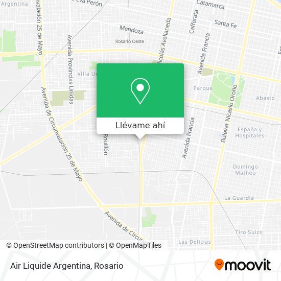 Mapa de Air Liquide Argentina