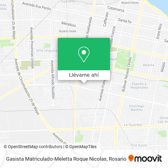Mapa de Gasista Matriculado-Meletta Roque Nicolas