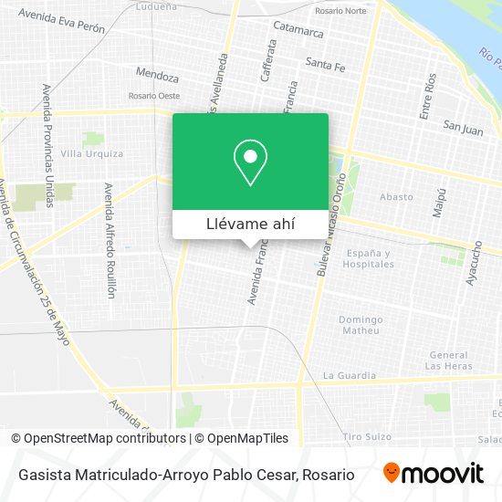 Mapa de Gasista Matriculado-Arroyo Pablo Cesar
