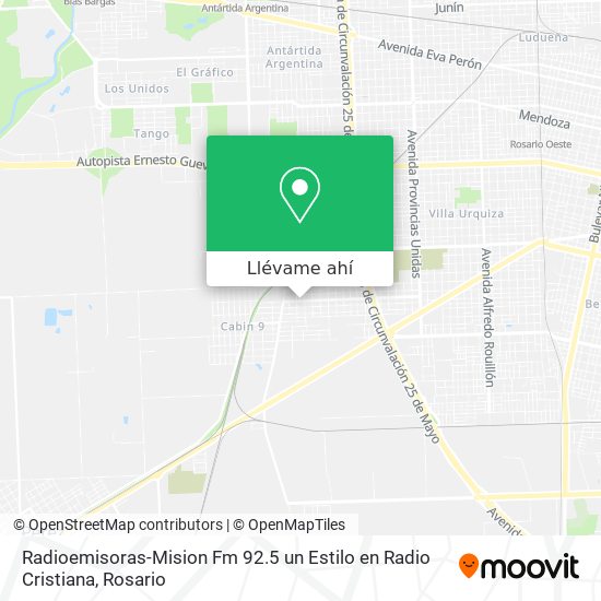 Mapa de Radioemisoras-Mision Fm 92.5 un Estilo en Radio Cristiana