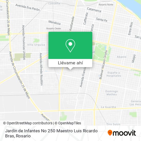 Mapa de Jardín de Infantes No 250 Maestro Luis Ricardo Bras