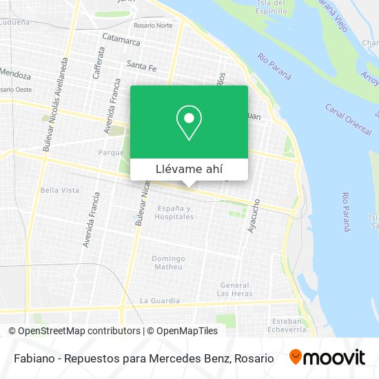 Mapa de Fabiano - Repuestos para Mercedes Benz