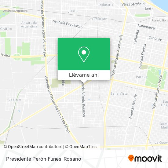 Mapa de Presidente Perón-Funes