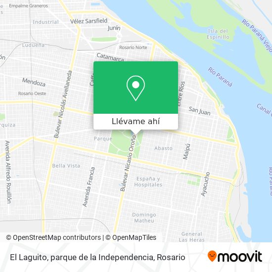 Mapa de El Laguito, parque de la Independencia