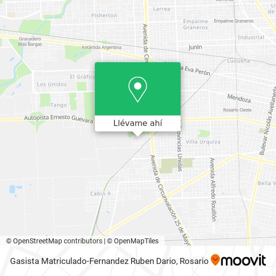 Mapa de Gasista Matriculado-Fernandez Ruben Dario