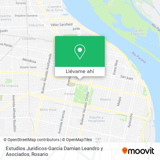 Mapa de Estudios Juridicos-Garcia Damian Leandro y Asociados