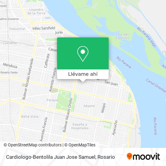 Mapa de Cardiologo-Bentolila Juan Jose Samuel
