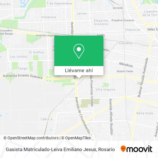 Mapa de Gasista Matriculado-Leiva Emiliano Jesus