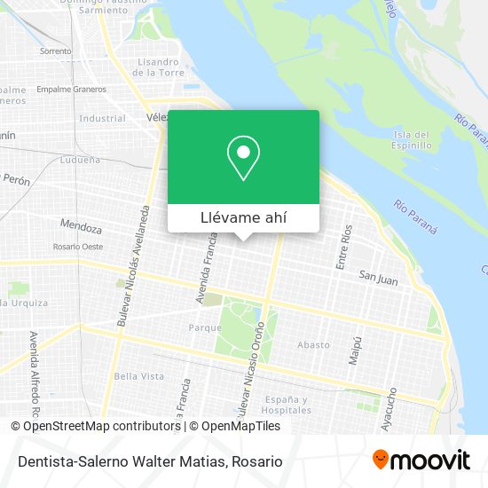Mapa de Dentista-Salerno Walter Matias