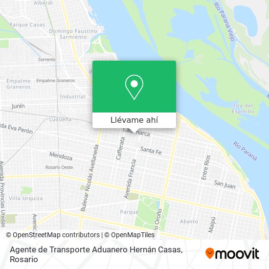Mapa de Agente de Transporte Aduanero Hernán Casas