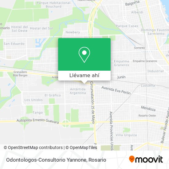 Mapa de Odontologos-Consultorio Yannone