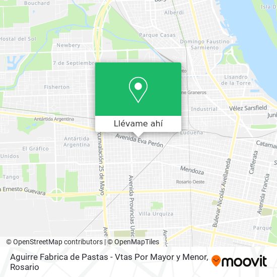 Mapa de Aguirre Fabrica de Pastas - Vtas Por Mayor y Menor