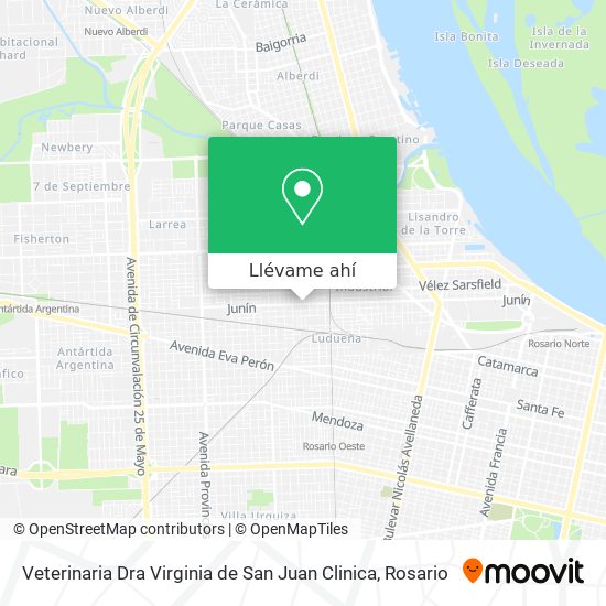 Mapa de Veterinaria Dra Virginia de San Juan Clinica