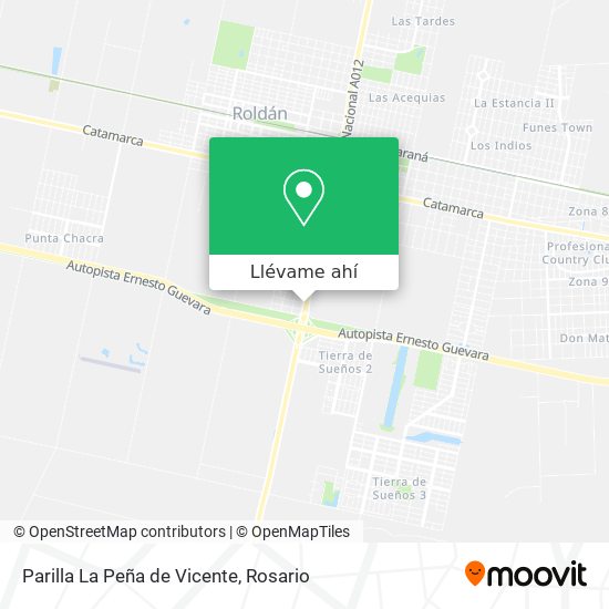 Mapa de Parilla La Peña de Vicente