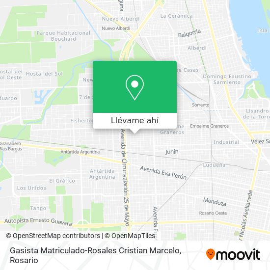 Mapa de Gasista Matriculado-Rosales Cristian Marcelo