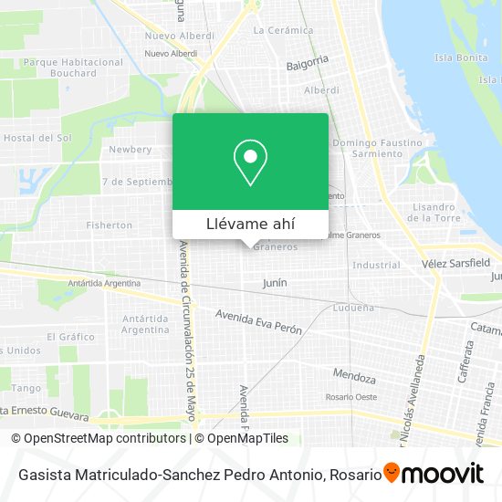 Mapa de Gasista Matriculado-Sanchez Pedro Antonio
