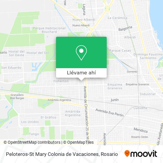 Mapa de Peloteros-St Mary Colonia de Vacaciones