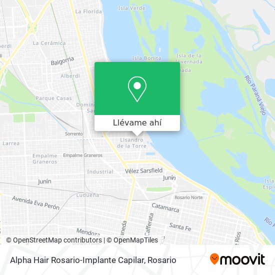 Mapa de Alpha Hair Rosario-Implante Capilar