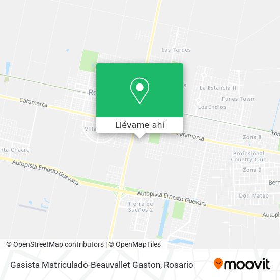 Mapa de Gasista Matriculado-Beauvallet Gaston