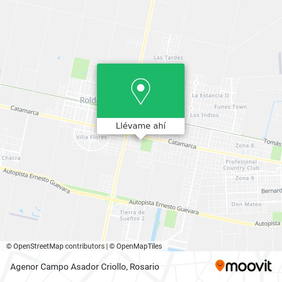 Mapa de Agenor Campo Asador Criollo