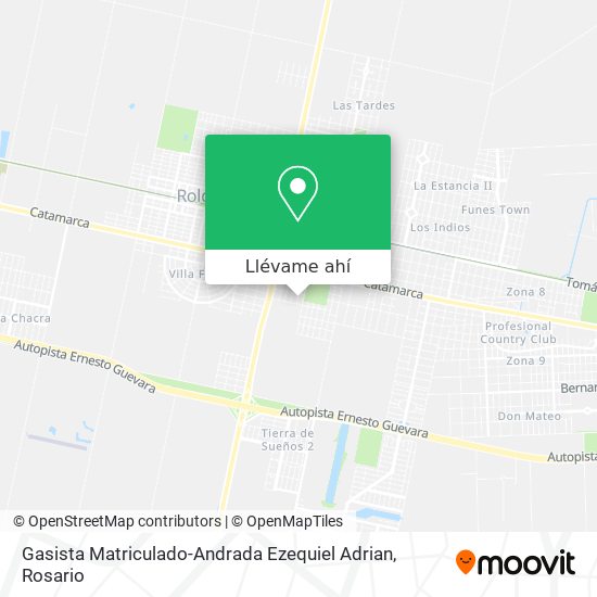 Mapa de Gasista Matriculado-Andrada Ezequiel Adrian