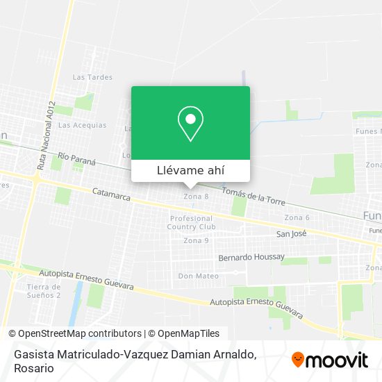 Mapa de Gasista Matriculado-Vazquez Damian Arnaldo