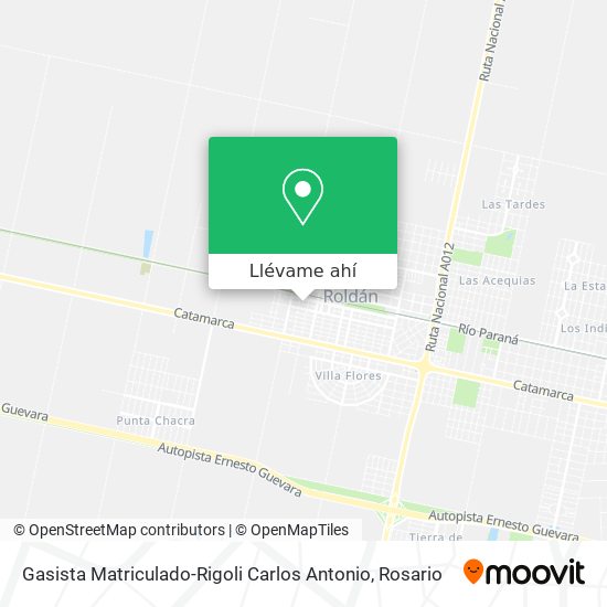 Mapa de Gasista Matriculado-Rigoli Carlos Antonio