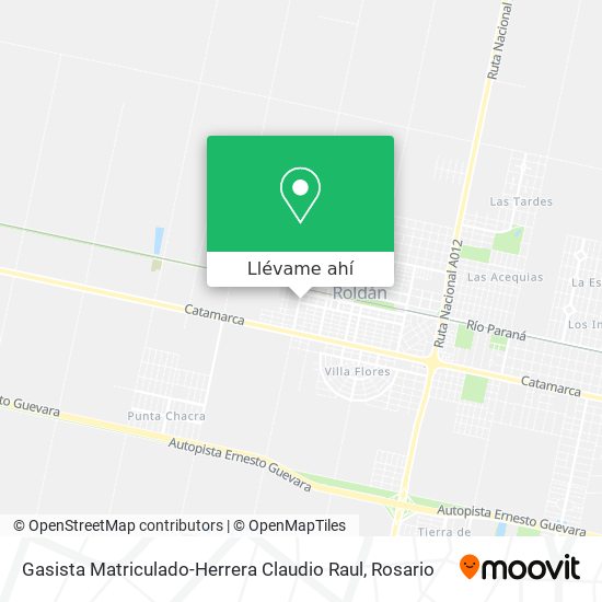Mapa de Gasista Matriculado-Herrera Claudio Raul