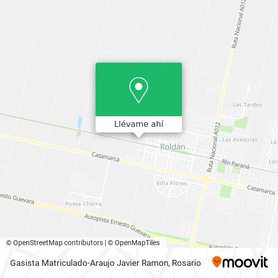 Mapa de Gasista Matriculado-Araujo Javier Ramon