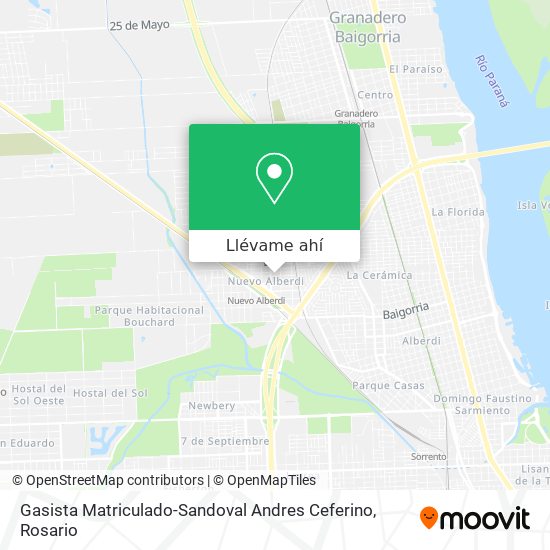Mapa de Gasista Matriculado-Sandoval Andres Ceferino