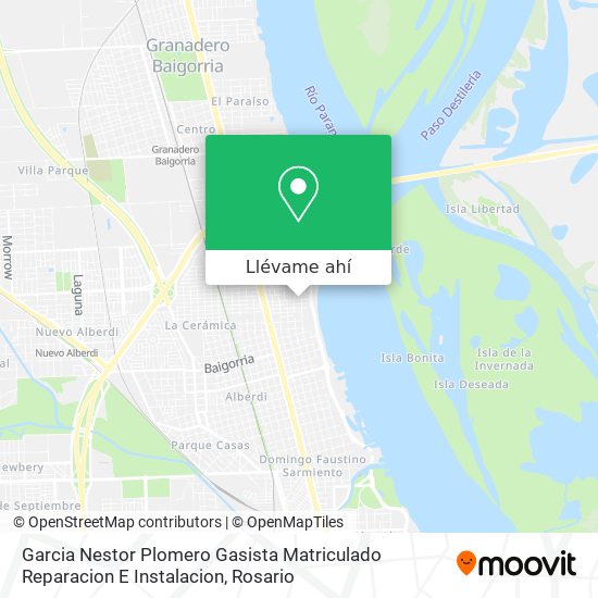Mapa de Garcia Nestor Plomero Gasista Matriculado Reparacion E Instalacion