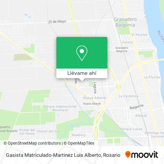 Mapa de Gasista Matriculado-Martinez Luis Alberto