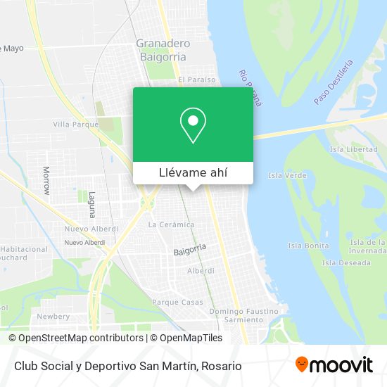 Mapa de Club Social y Deportivo San Martín