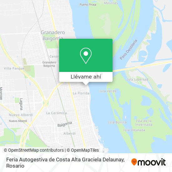Mapa de Feria Autogestiva de Costa Alta Graciela Delaunay