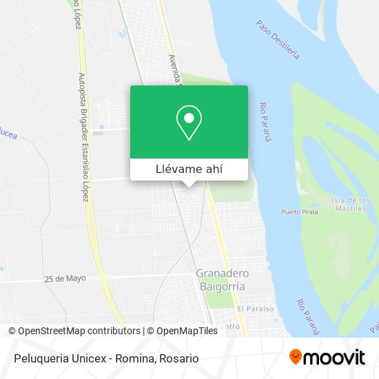 Mapa de Peluqueria Unicex - Romina