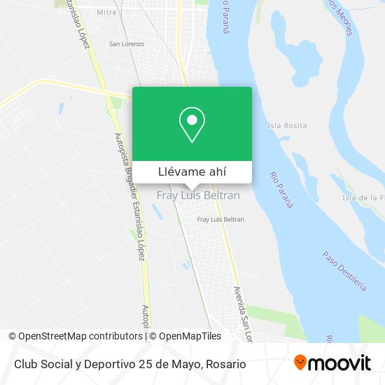 Mapa de Club Social y Deportivo 25 de Mayo