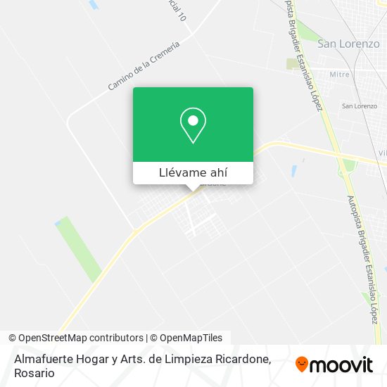 Mapa de Almafuerte Hogar y Arts. de Limpieza Ricardone