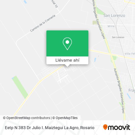 Mapa de Eetp N 383 Dr Julio I. Maiztegui La Agro