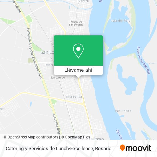 Mapa de Catering y Servicios de Lunch-Excellence