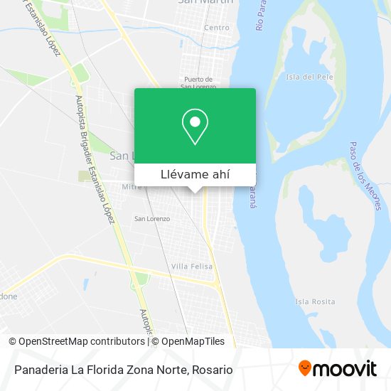 Mapa de Panaderia La Florida Zona Norte